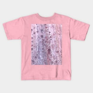 Acrylic pour Purple swipe Kids T-Shirt